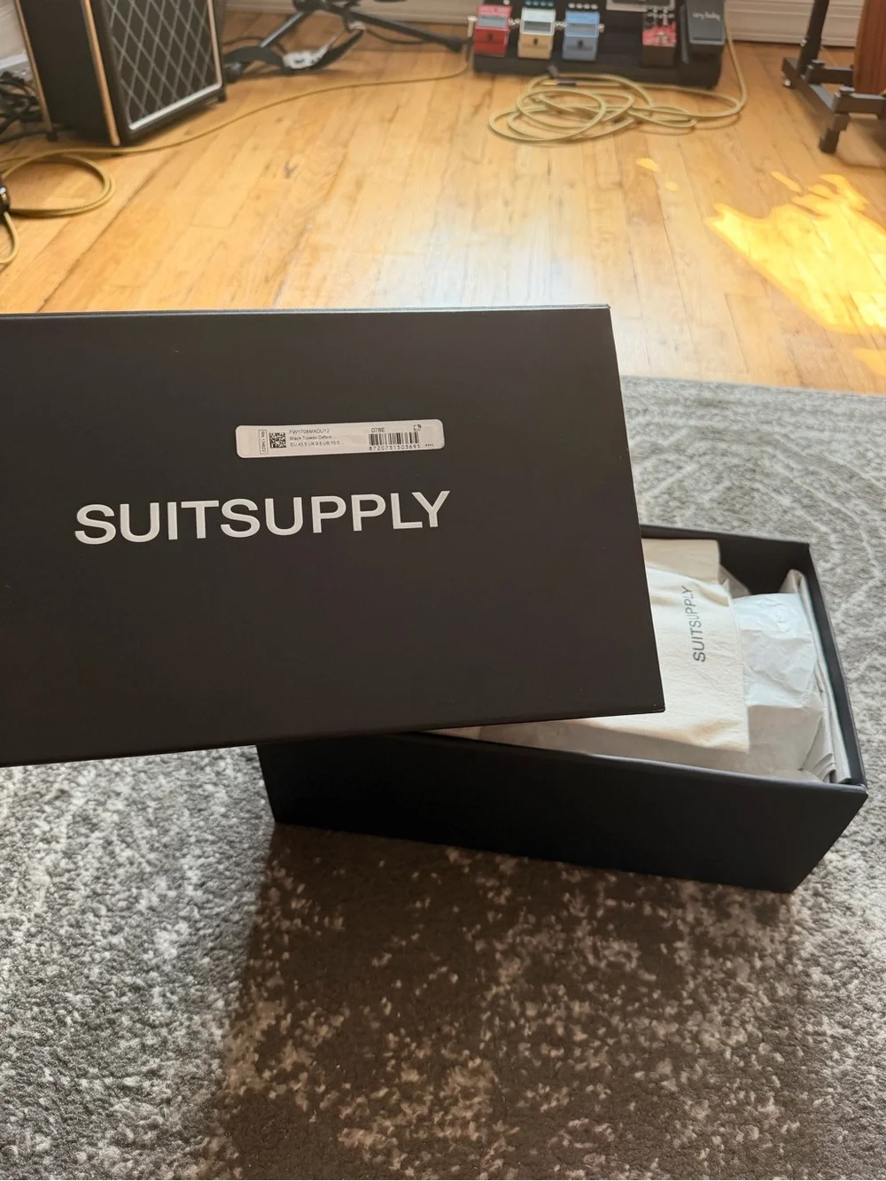 Suit supply Men's Black tuxedo Oxford Dress Shoes brand new